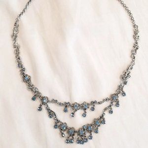 Victorian Style Necklace with Blue Gemstones